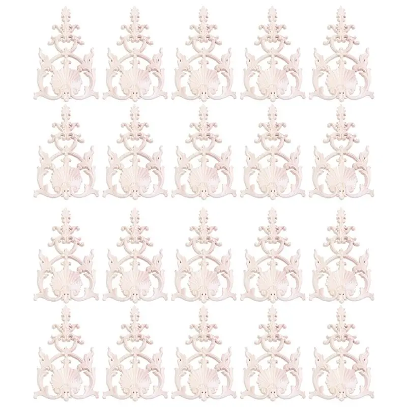 

AS94-20X Rubber Wood Carved Applique Vintage Furniture Craft Decor