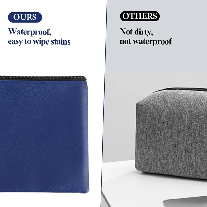 2 шт. мешки для денег с застежкой-молнией, банковские депозитные сумки для денег, органайзер, кошелек для проверки, дорожный мешочек для денег для монет, купюр, косметика