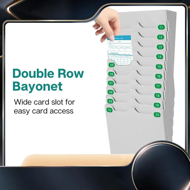 

Retractable Attendance Rack Punch Card Holder Attendance Card Holder 20 Position Punch Card Holder Card Holder Employee-N34R
