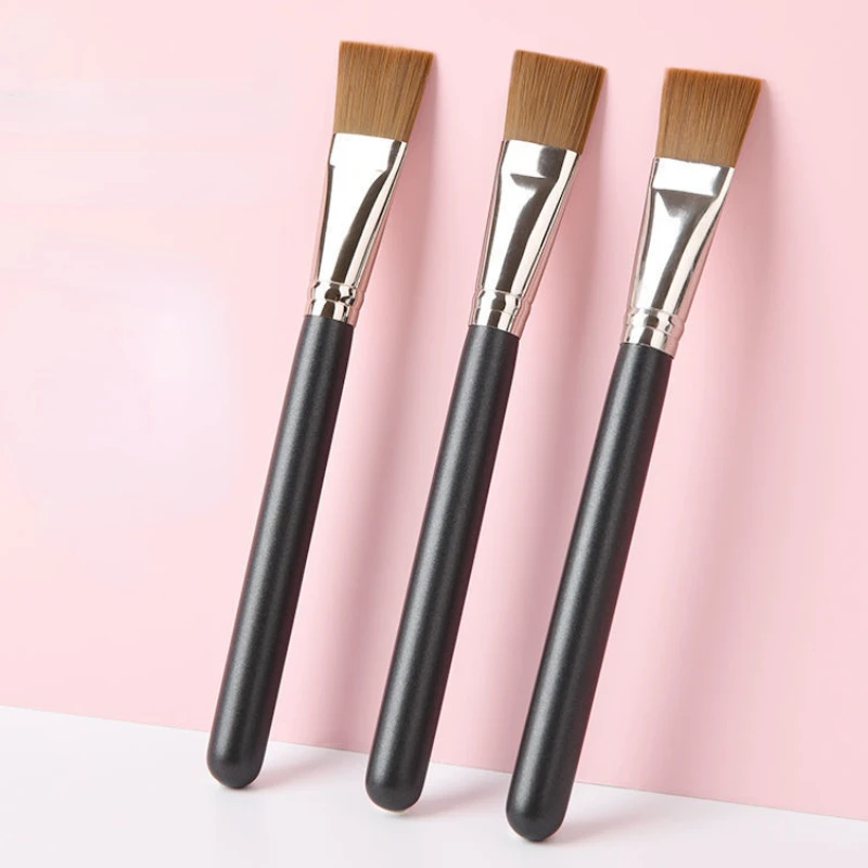 1 brocha profesional con mango de madera para base, mezcla de crema, corrector, brocha de maquillaje, máscara Facial suave, brocha de barro, herramientas cosméticas