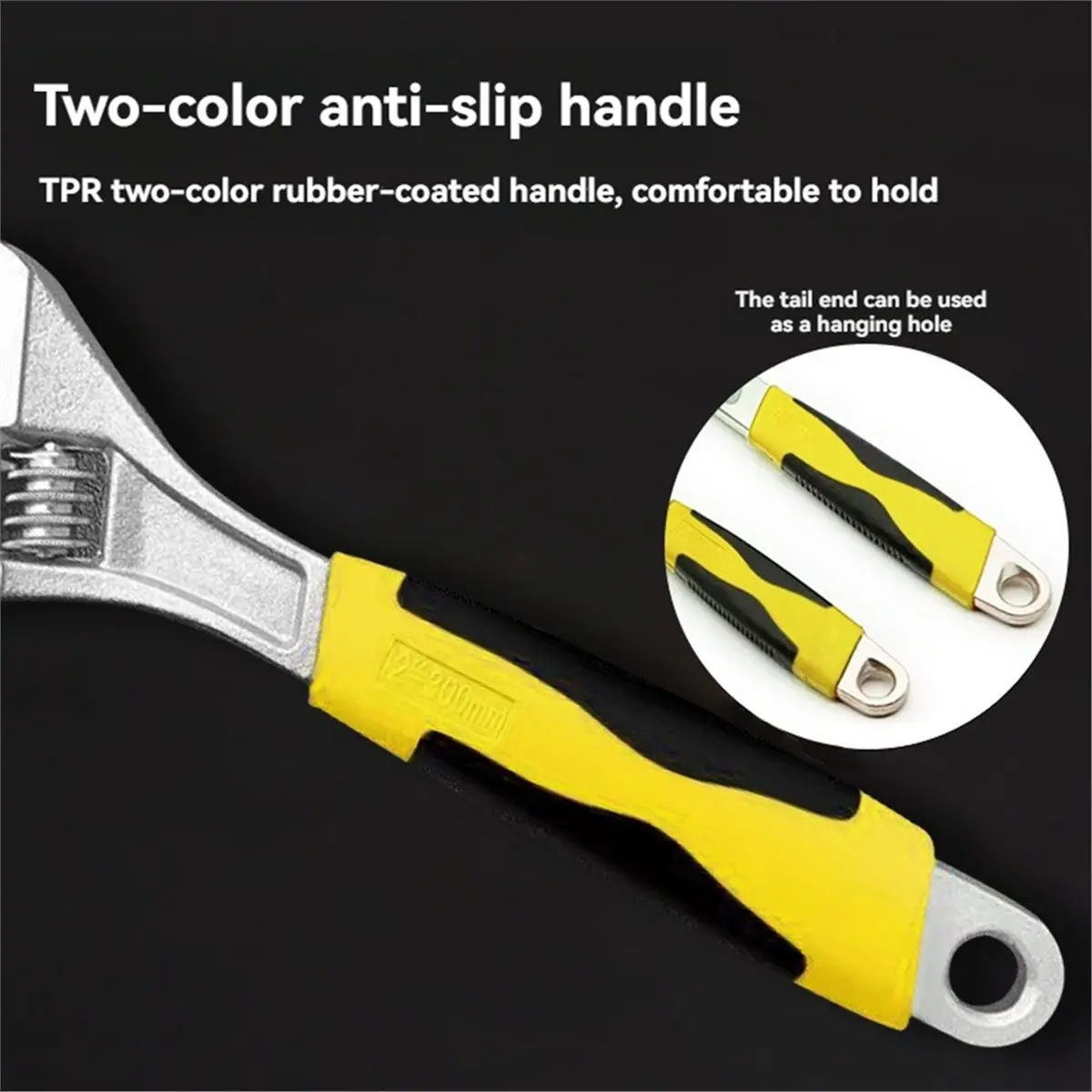 HOT Adjustable Wrench, Industrial Grade Spanner with Anti-Slip Handle, 8/10 Inch Sizes Available 8 Inch 【SPECIAL OFFER】