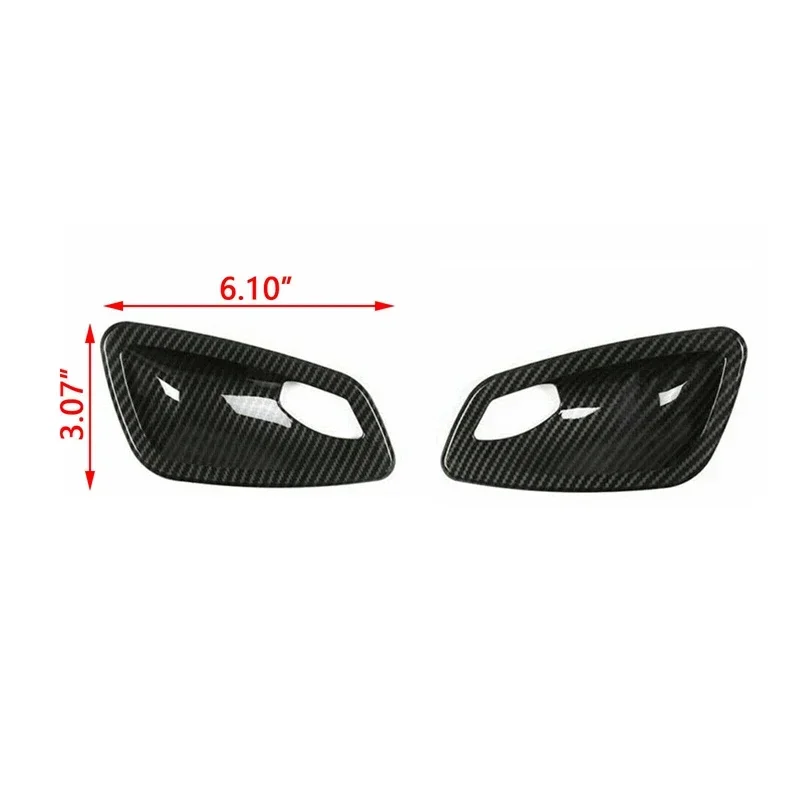 

OLANGDA OLANGDA 2x Carbon Fiber Style Interior Door Handle Bowl Cover Trim For BMW E92 E93 335i M3 Couple 2007-2013