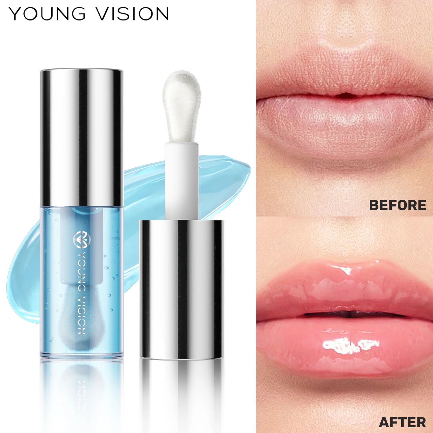 6Color Lip Oil Moisturizing Lip Gloss Mirror Water Nature Long-Lasting Gloss Pearl Lip Glaze