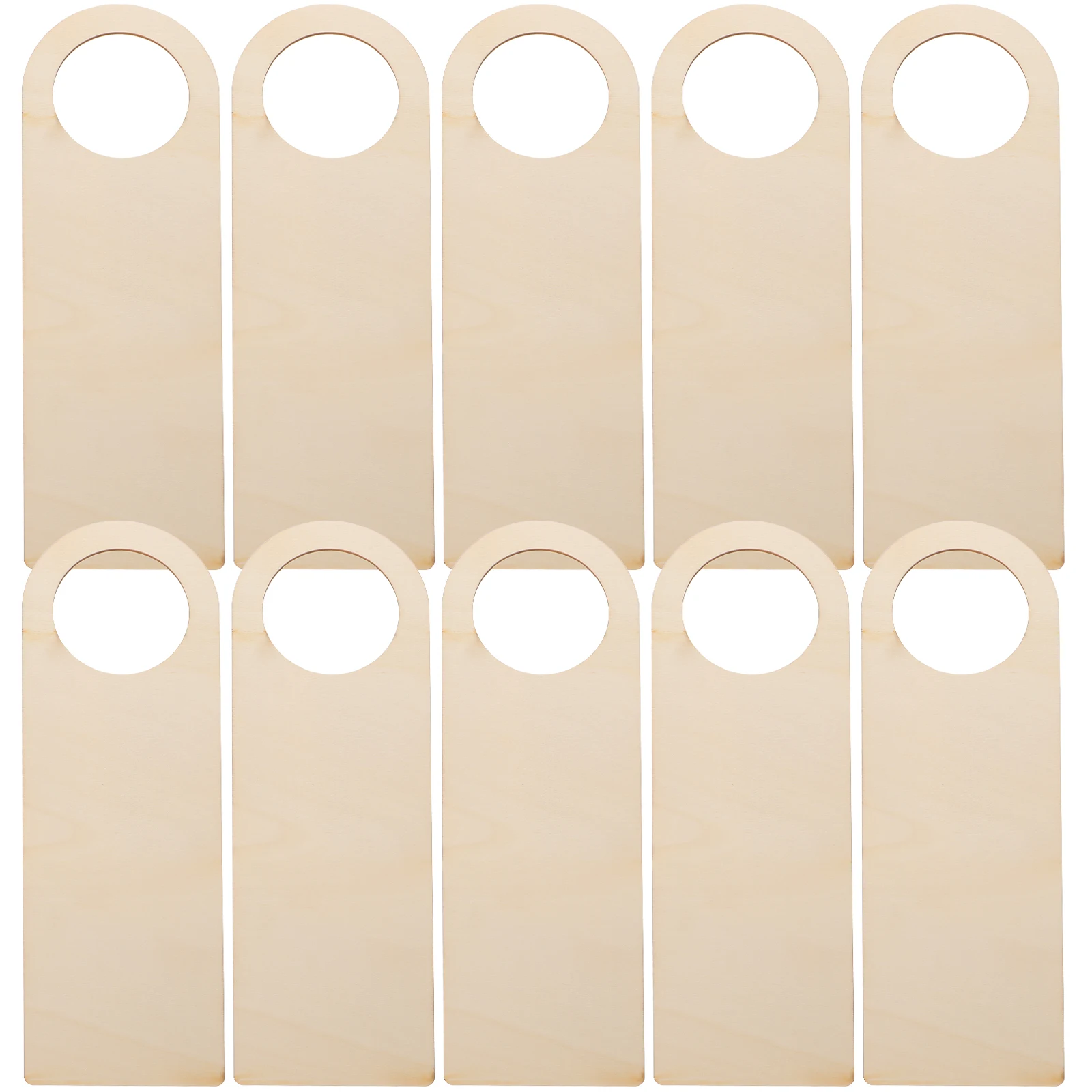 

12Pcs Unfinished Wood Door Hanging Pendant DIY Craft Material for Scouts Group Projects Smooth Precut Ready to Paint