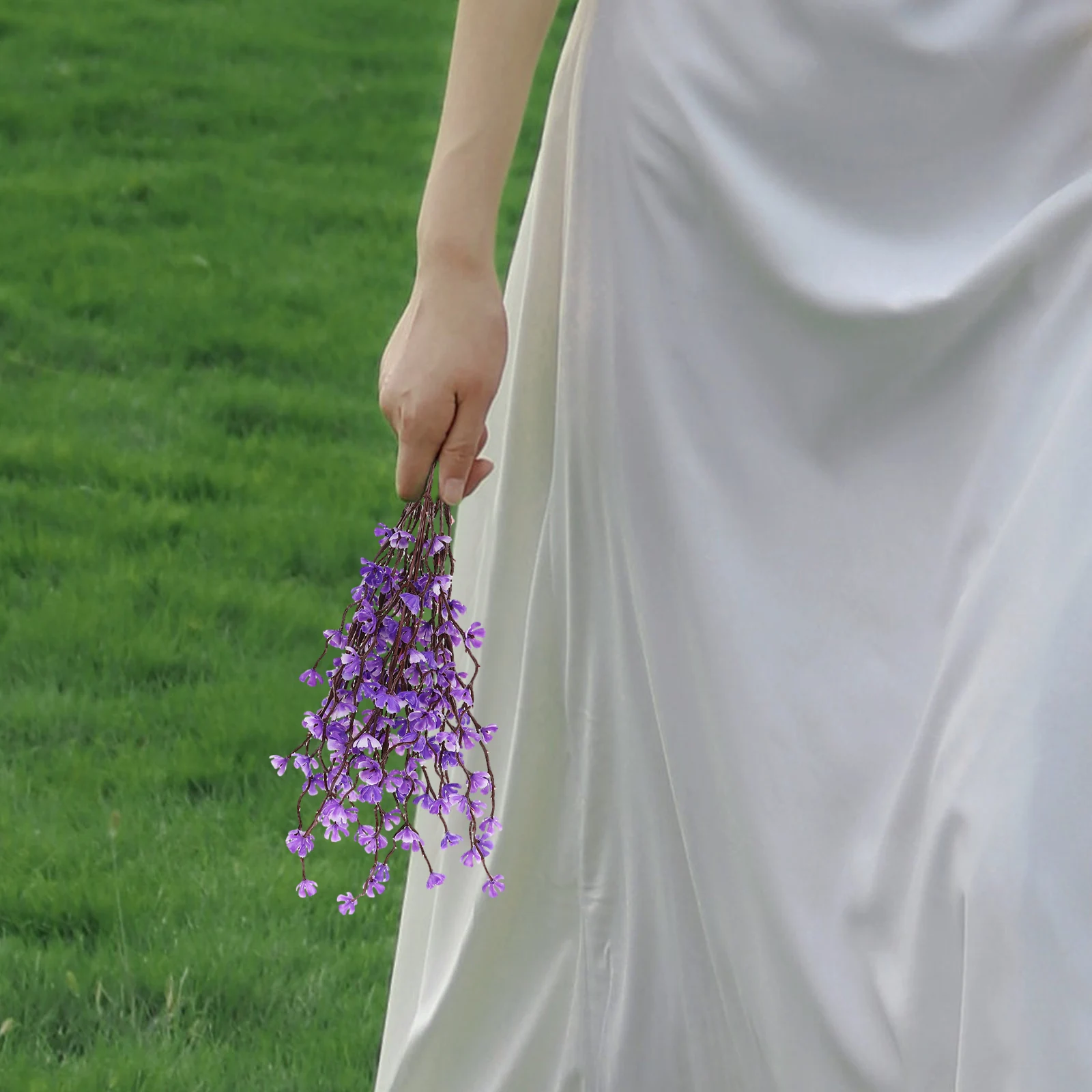 

3Pcs Faux Plum Blossom Branch Artificial Long Flowers for Home Office Decor Wedding Flower Arrangement Supplies