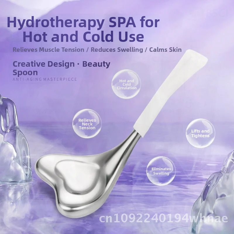 Kulka do masażu twarzy ze stali nierdzewnej Ice Wave, narzędzie do terapii zimną, wielofunkcyjne urządzenie kosmetyczne do pielęgnacji skóry