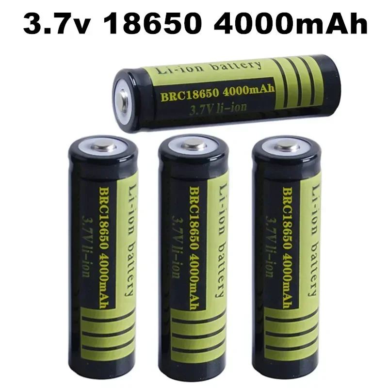 100% neue Original 18650 batterie 3,7 V 4000mAh lithium-ionen-akku für Led taschenlampe batery + USB ladegerät