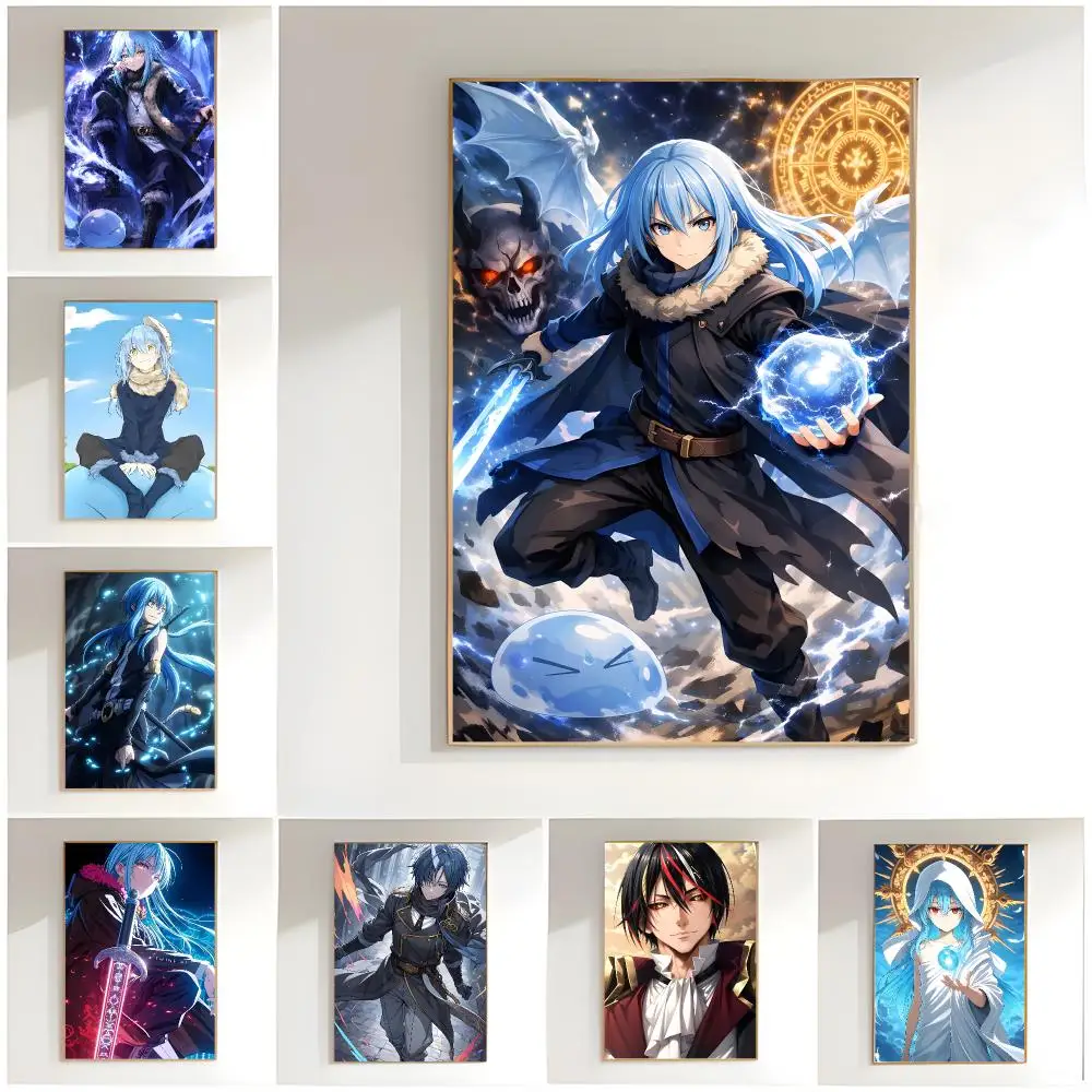 isekai fantasy t-That Time I Got Reincarnated as a Slime Poster Classic Wall Art  Home Decor  Peel and Stick Unframed