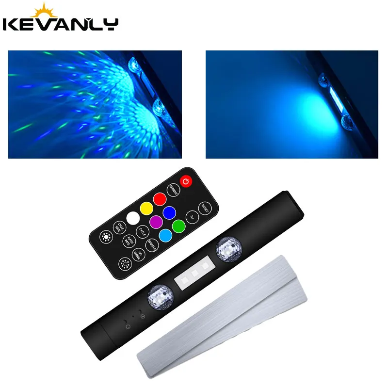 

Auto Interior Decorative Ambient Light USB Charging 5V RGB Rhythm Atmosphere Light Wireless Remote Control Flashing Light bar