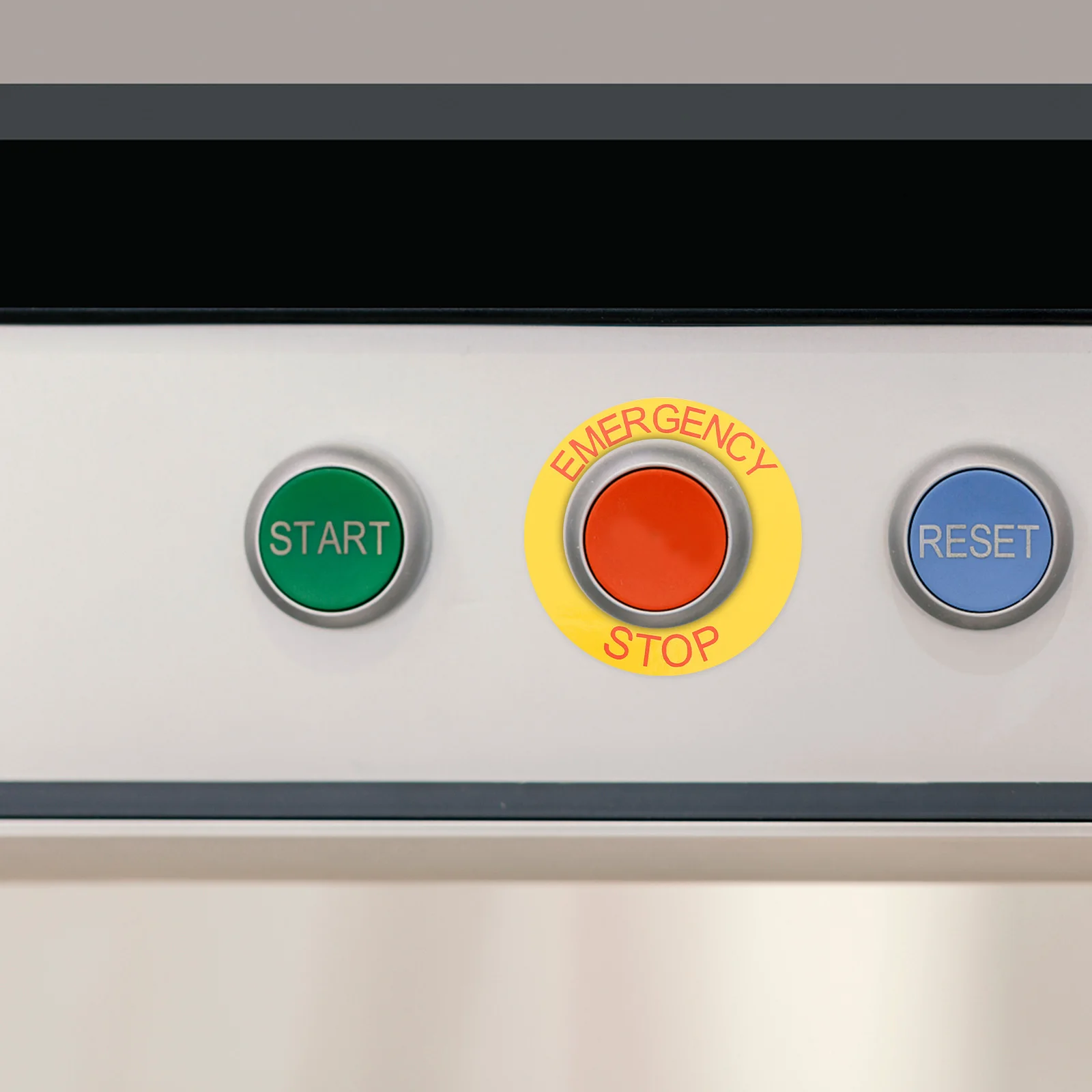 10 قطعة ملصق توقف الطوارئ علامة تحذير الآلات الصناعية ملصق لاصق متين للسلامة المدرسية في مكتب المصنع #2