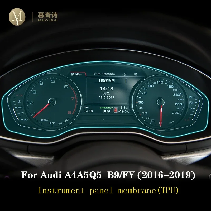 For Audi A4 A5 Q5 2016-2019Car interior console Radio screen resist film transparent TPU PPF Speedometer Film Anti scratch refit