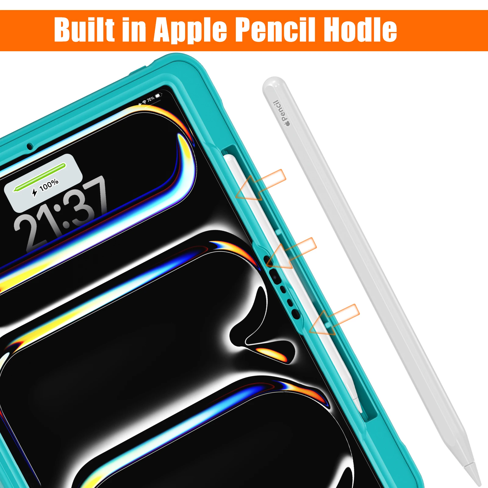Hybrid Stand Case For iPad Air 13 2026 M4 2025 M3 2024 M2 Pro 13 2025 M5 2024 M4 12.9 2018-2022 Rotating Handle Grip Armor Cover