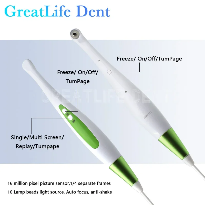 GreatLife Dent Wifi HD16 Million Pixel High-definition Endoscope 17Inch LCD Monitor Wireless Intraoral Camera Dental With Screen