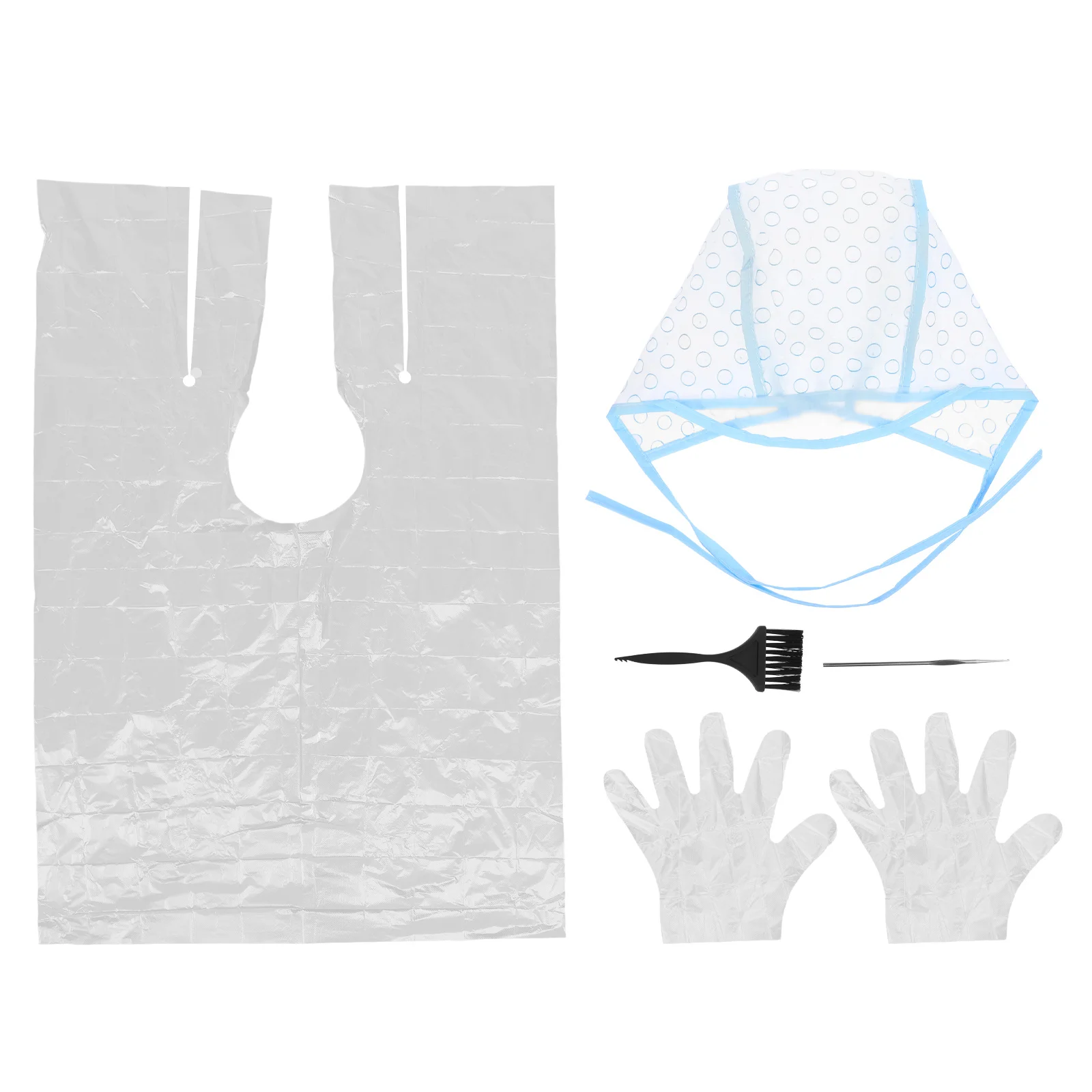 

Набор для окрашивания волос: одноразовые инструменты для окрашивания (щетка, вязаные перчатки, шапочки) для нескольких процедур