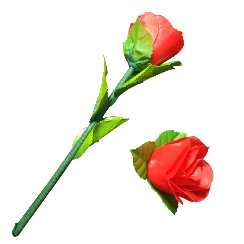 Romanric Folding Appearing Rose Flower Magic Tricks Professional Street Magician Prop Illusion Satge Close Up Magic