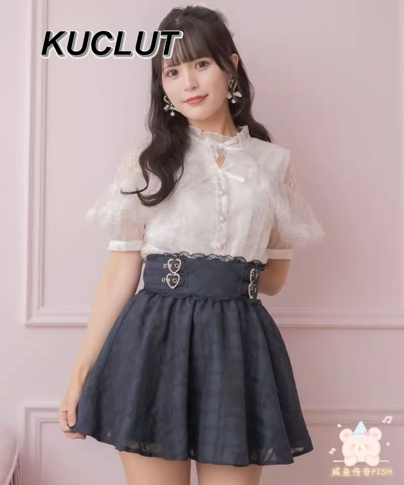 

2025 New Fashion Summer Autumn Blouses Mass-Produced Lolita Shirt Versatile Floral Elegant Top Sweet Versatile Women Shirt