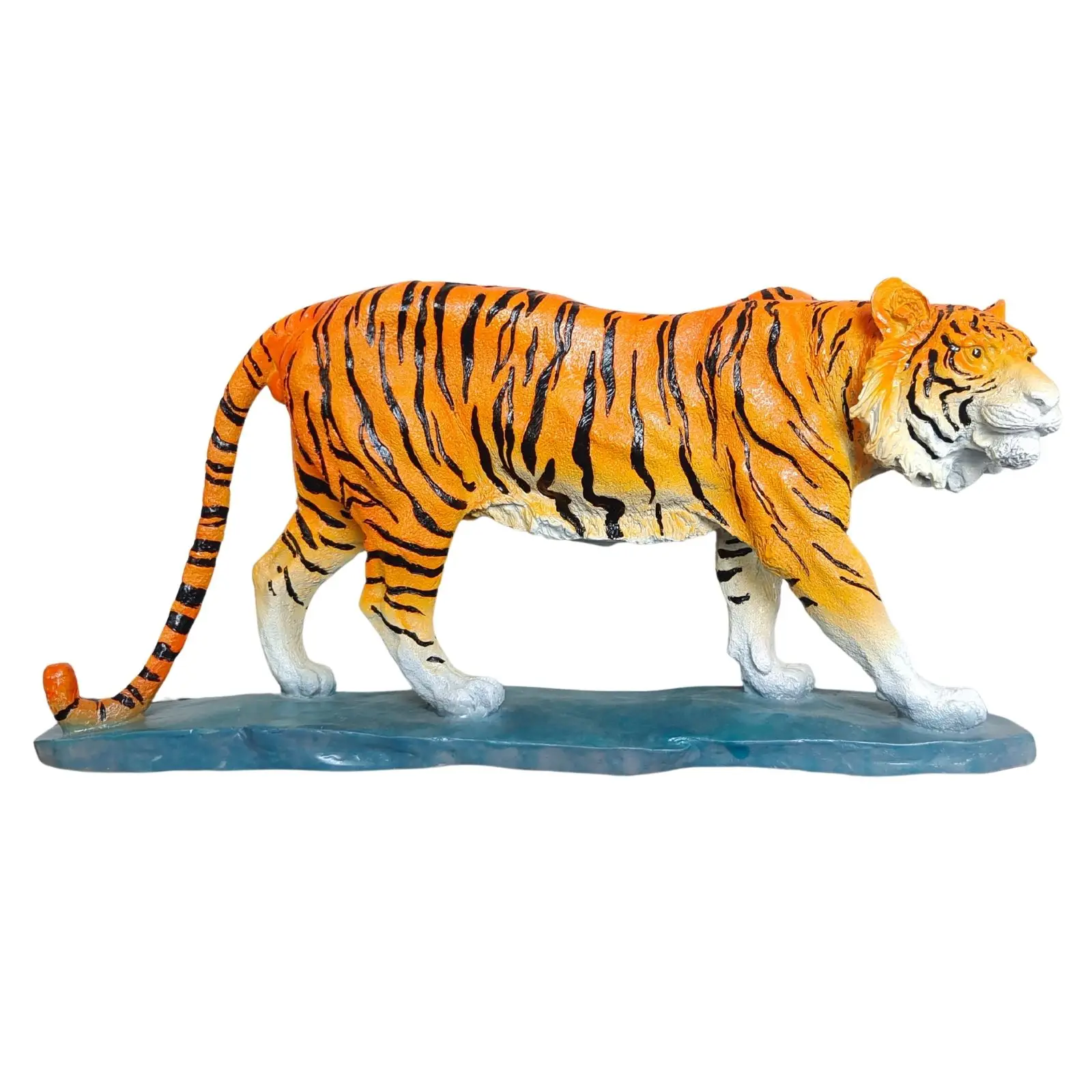 43CM/17IN Bronze Tiger Statue Heavy Large Animal Figurine for Home Office Garden Decor Gift