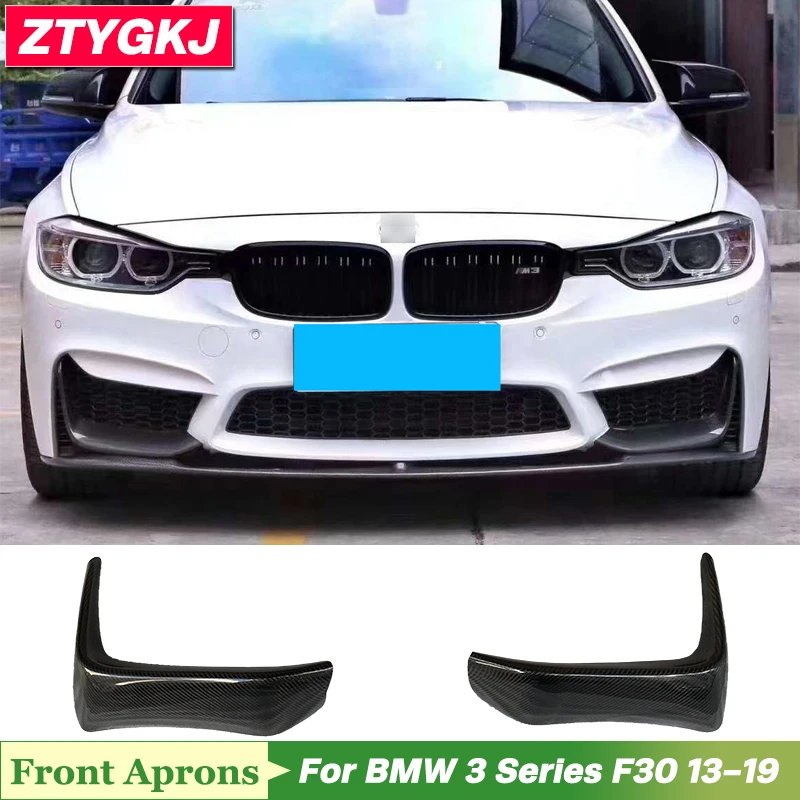 2 PCS Carbon Fiber Front Bumper Side Splitter Spoiler Kit Fog Lamp Cover For F30 Facelift AN M3 2013-2019