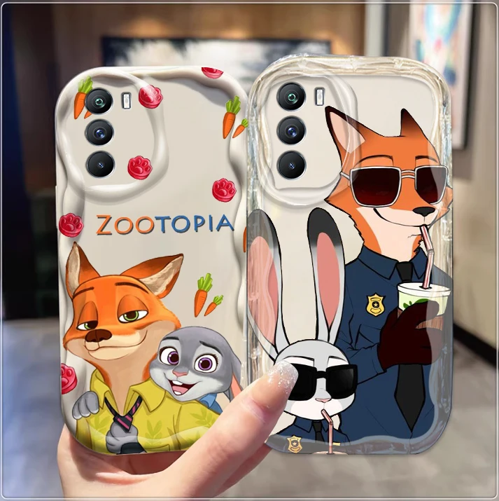 

Disney Zootopia Judy Nick Cute For Xiaomi Mi 14 12 12T 11 Lite Poco M6 X6 X5 X4 X3 M3 F4 Pro GT NFC 5G Wave Oil Soft Phone Case