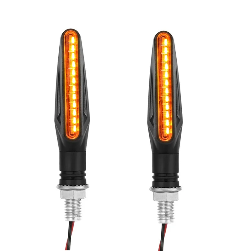 Moto Led Stromend Water Blinker Buigbare Knipperende Signalen Lamp Universele Motorfiets Richtingaanwijzer Gebouwd Relais 12V Flasher - afbeelding 1