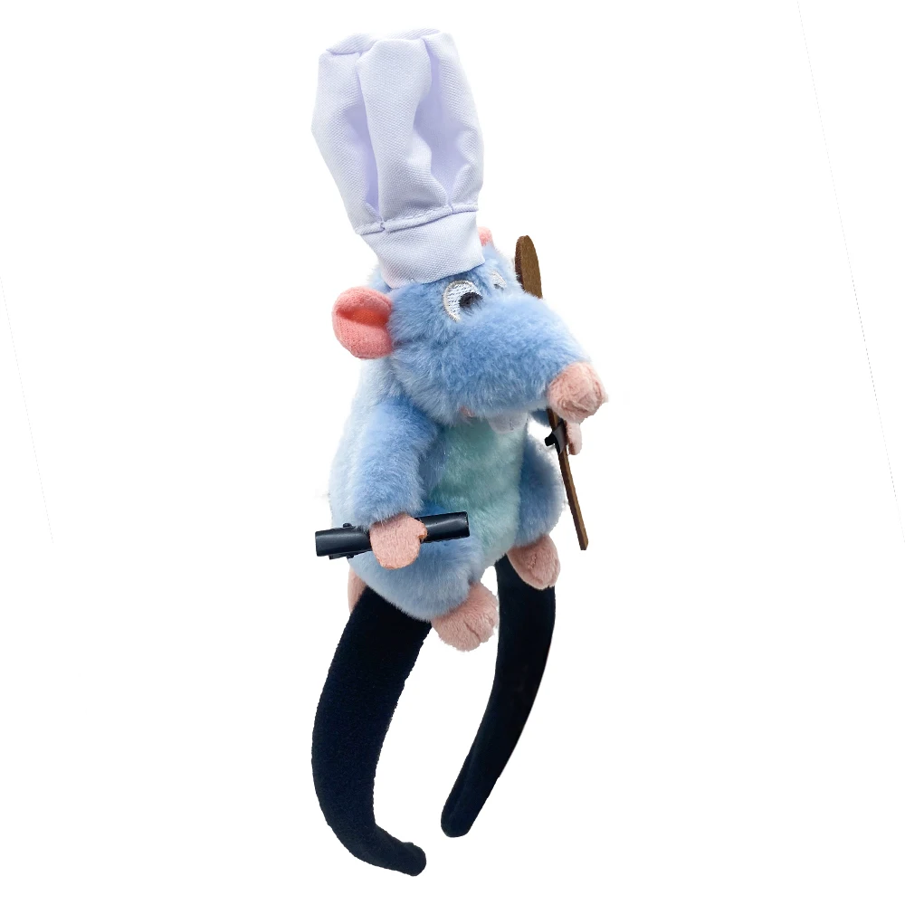 Woman's Cute Stuffed  Mouse Headbands Animals Hair Accessories with Design Chef Dress