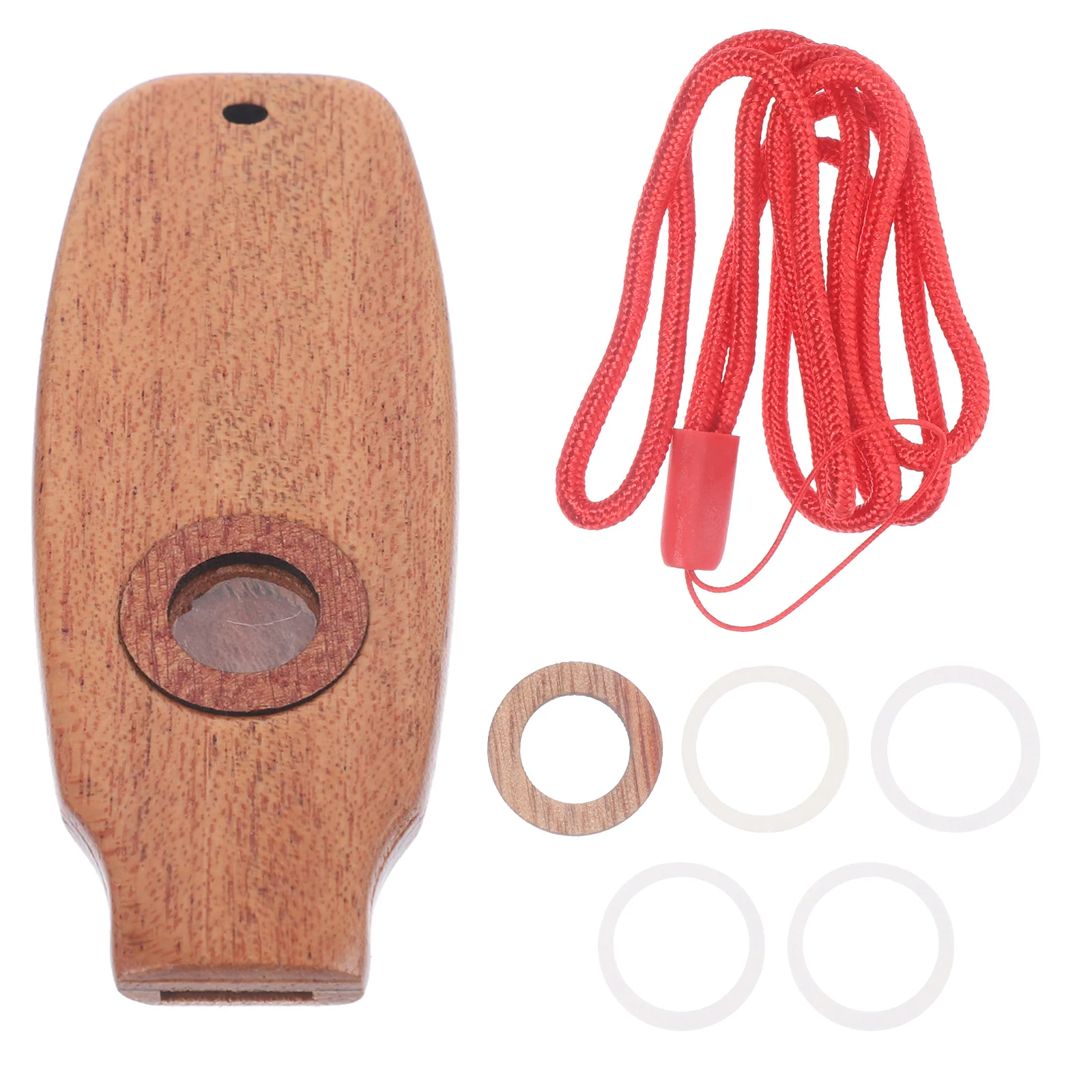 

Wooden Kazoo Kids Musical Instrument Guitar Partner Durable Portable Performance Kazoo Wood Gift Box Birthday Present