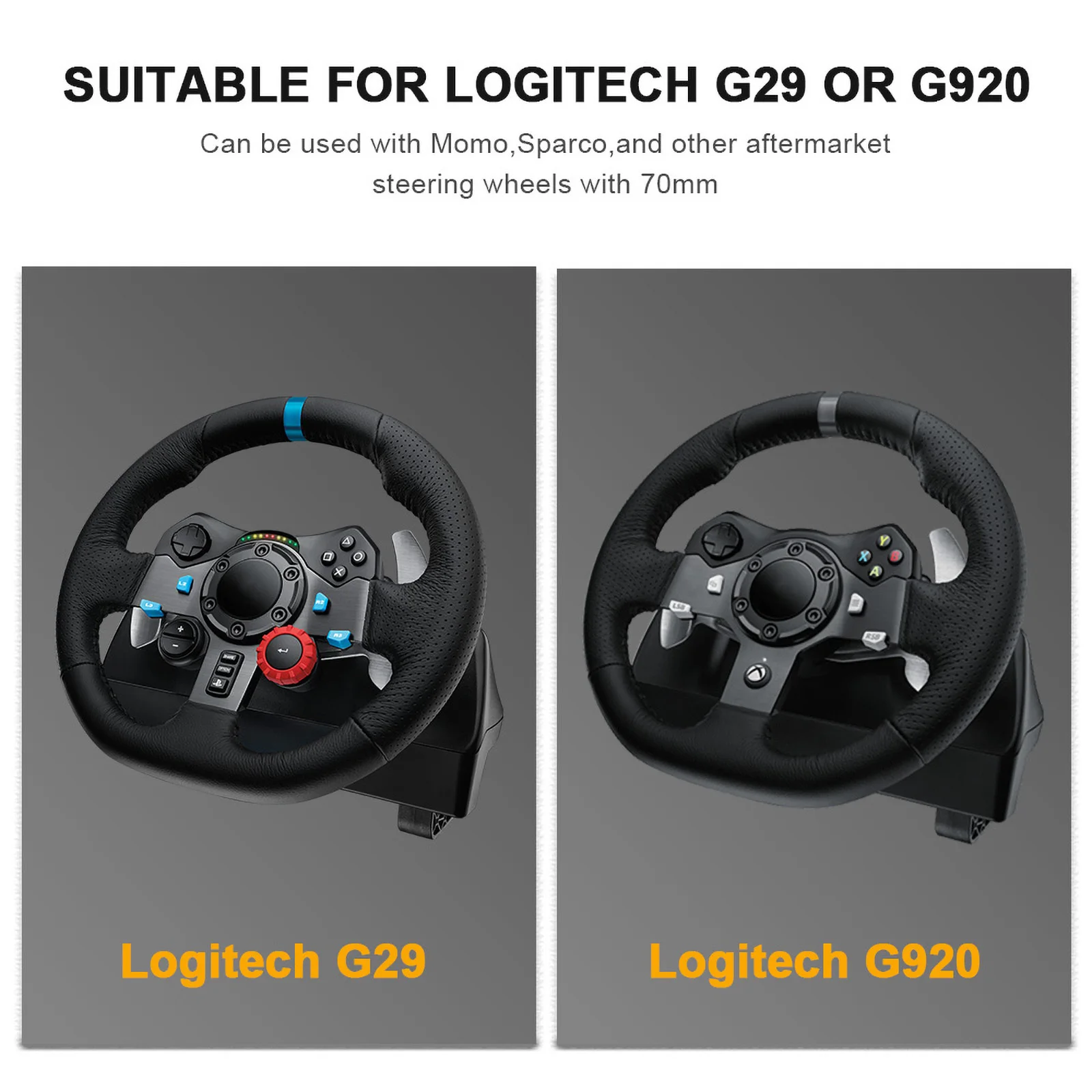 13 14 Inch Steering Wheel Adapter Plate 70mm PCD Racing car game Aluminum Alloy Modification For Logitech G29 G920 G923