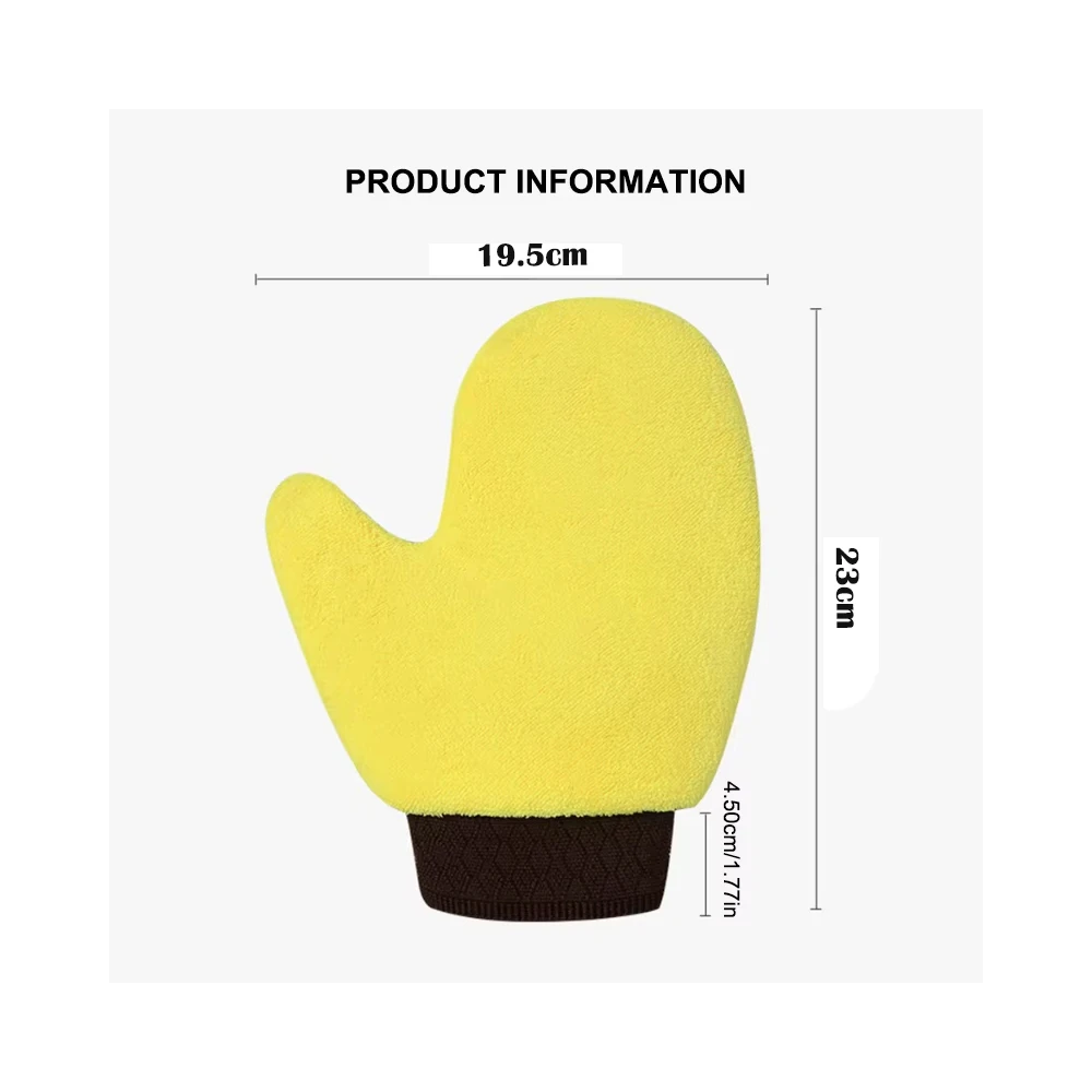 Car Washing Gloves Microfiber Coral Velvet Strong Water Absorption Body Cleaning Glove Double Sided Thickened Duster Clean Tools