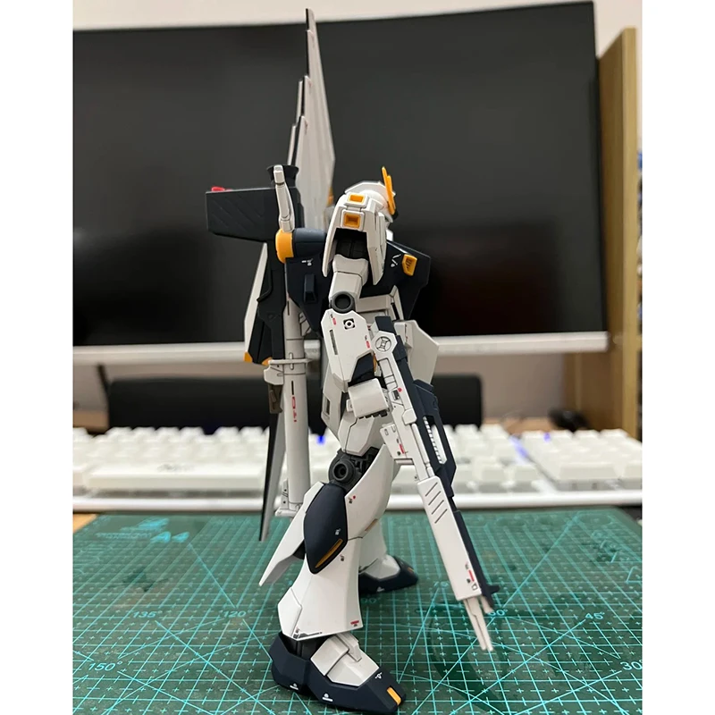 Sci-Fi Anime Robot Model Collectible Figure - Large Shield Funnel Accessories Detailed Streamlined Armor In White Black Orange