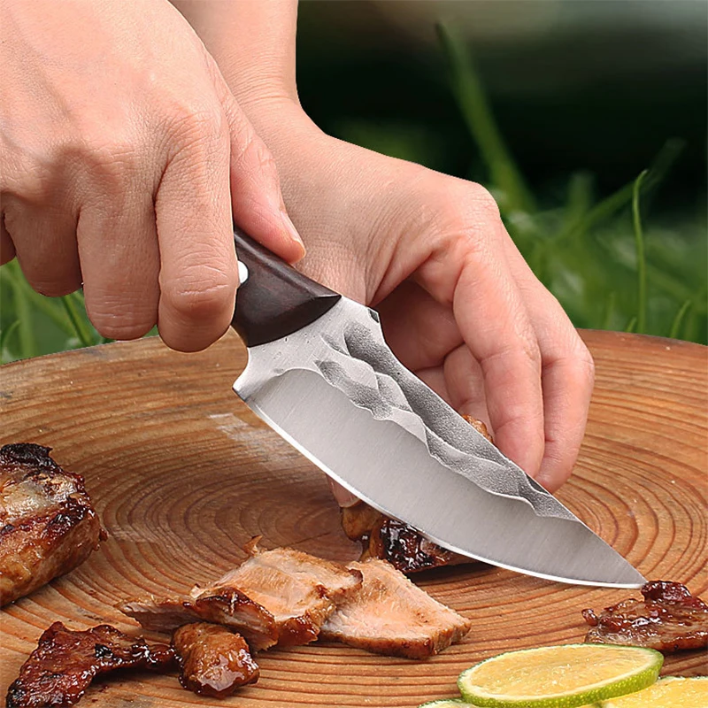 Forged Boning Knife Kitchen Knife Chef Knife Butcher Cutter Fish Meat Filleting Handmade Stainless Steel Cleaver Knife