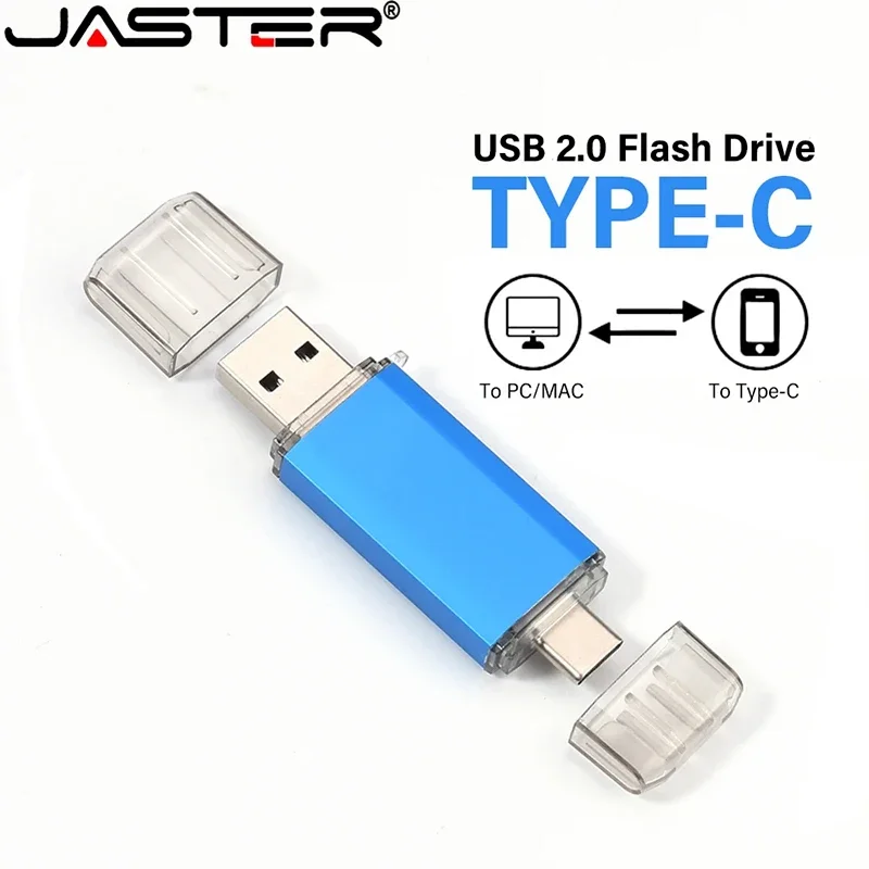 

OTG USB Flash Drive Type C Pen Drive 4GB 8GB 16GB 32GB 64GB Custom logo cle usb Plastic Memory stick 128GB 1tb