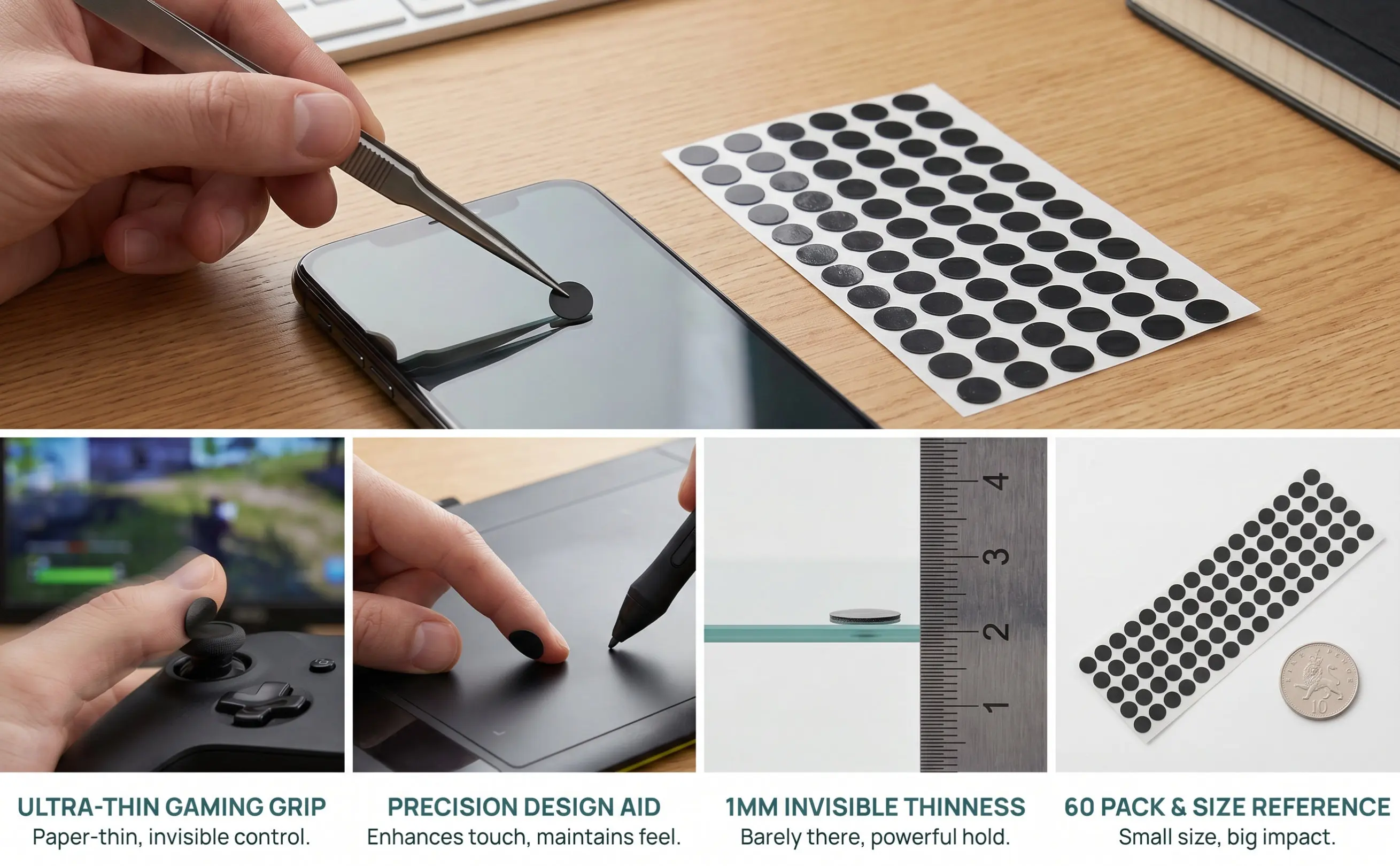 Nano Adhesive Screen Sticker 85Mm Sticky Dots Accurate Touch Fingerprint Resistant Multi Scene Use Tape Sticker