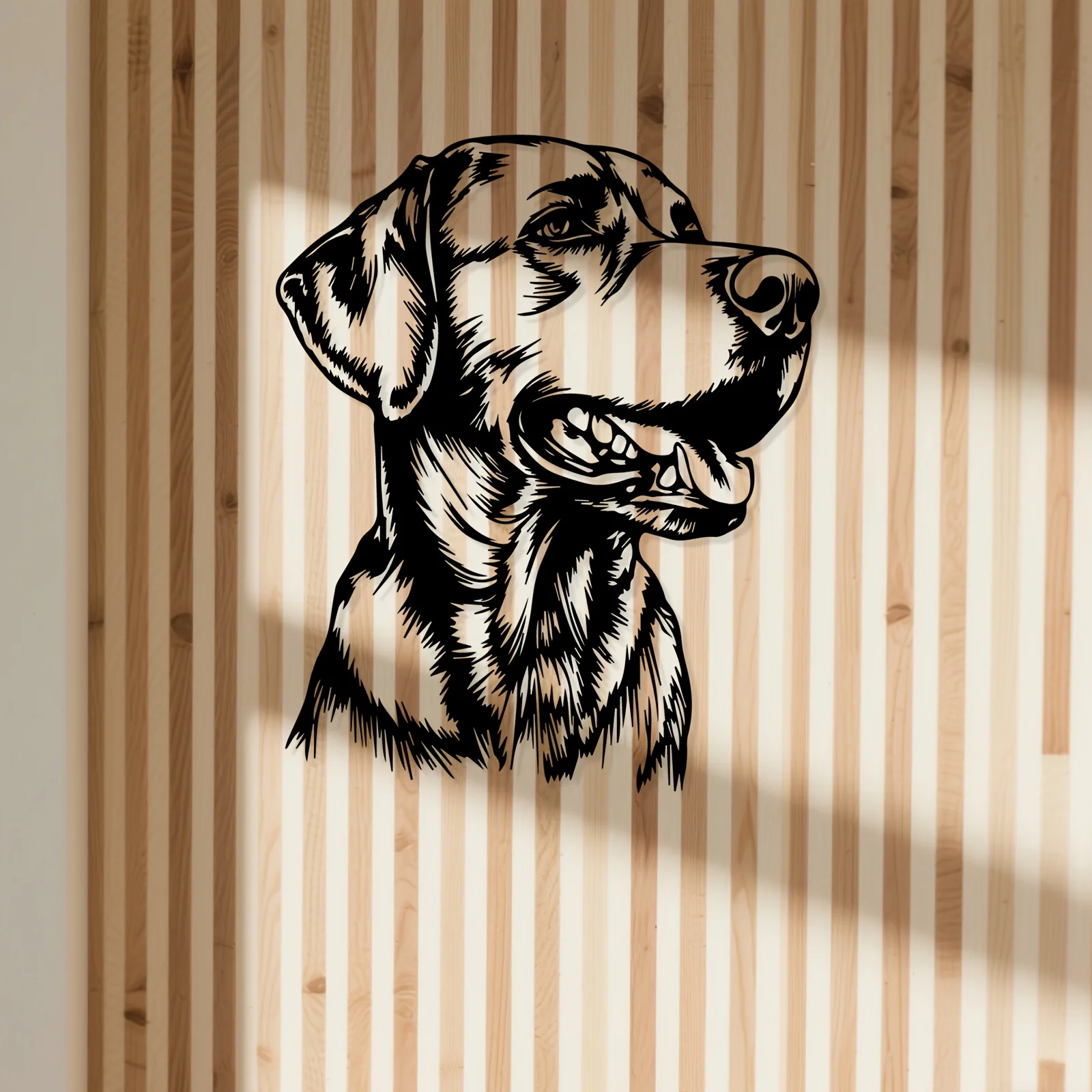 1pc of Metal Wall Art Featuring A Dog Breed Vector Outline, Suitable for Bathroom Decoration, Patriotic Themes