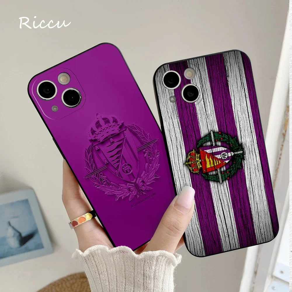 FOR IPhone 14 Valladolid Flag Soft Case for Iphone 15 14 11 12 Pro 8 7 14 15 Plus X 13 Pro MAX SE2020 XR XS RICCU Soft Covers