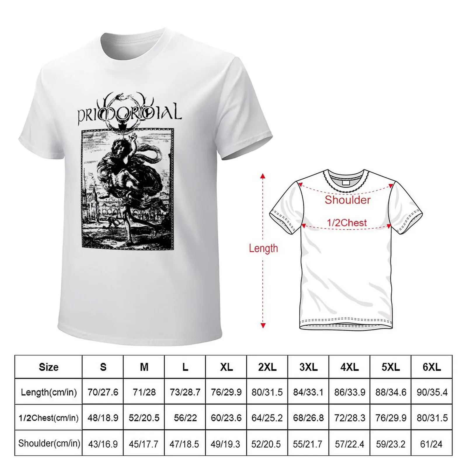 PRIMORDIAL BAND T-Shirt Blouse boys whites shirts graphic tees mens funny t shirts