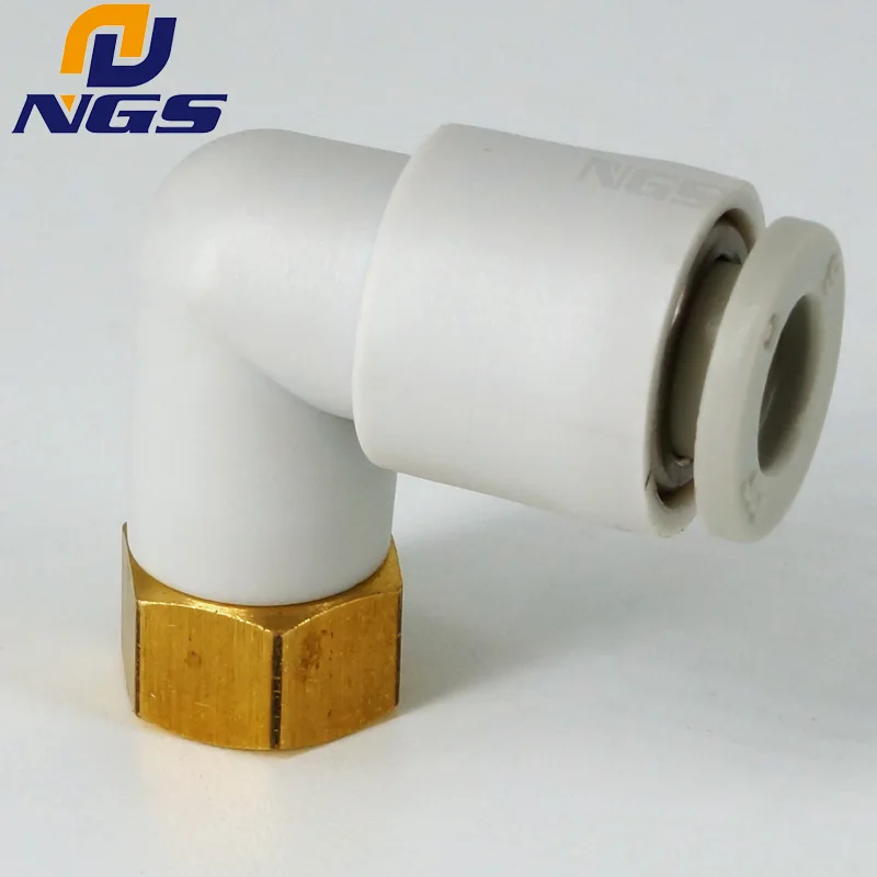 Pneumatic L-type Female Thread Quick Connector KQ2LF04/06/08/10/12/16-M5/M6/01/02/03/04 Pneumatic Joint Air Tube Fitting