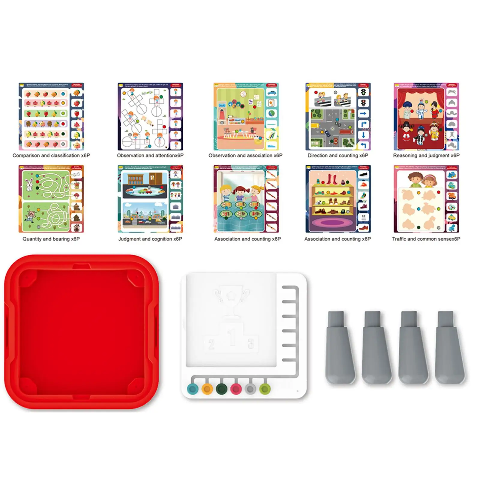 

Developmental Toys 2 in 1 Board Games and Puzzles Montessori Educational Classic Strategy Game for Preschool Boy and Girl
