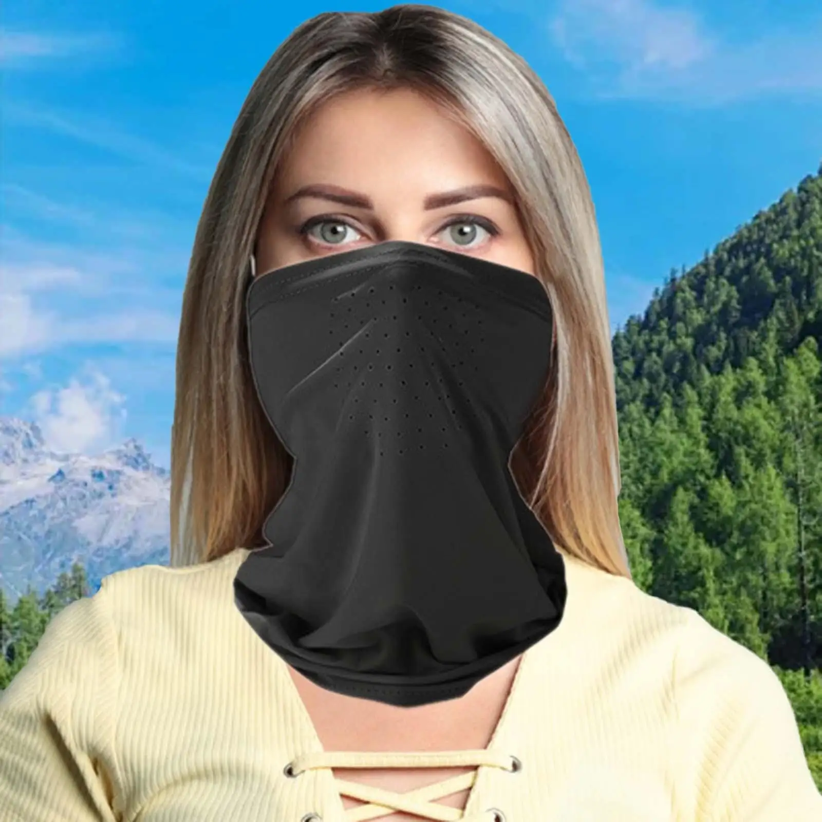 Summer Cooling Face Scarf Mask for Women Breathable Sun Protection Neck Gaiter Balaclava Bandana Lightweight Outdoor Travel