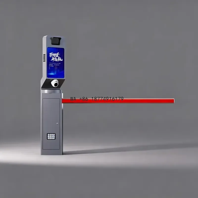 wmwmnu Outdoor LCD LPR IntegratedD Brushless Traffic Barrier Gate All in One License Plate Recognition Parking Barrier GateOEM
