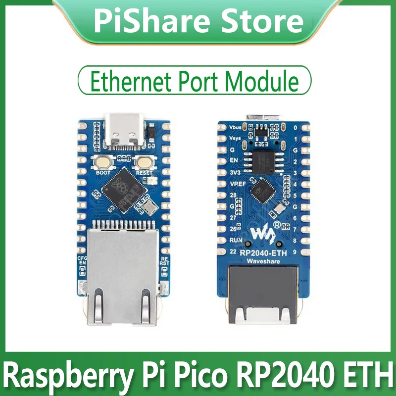 

Raspberry Pi Pico RP2040 Ethernet Port Module RP2040-ETH Development Board RP2040 Chip Dual Core Processor