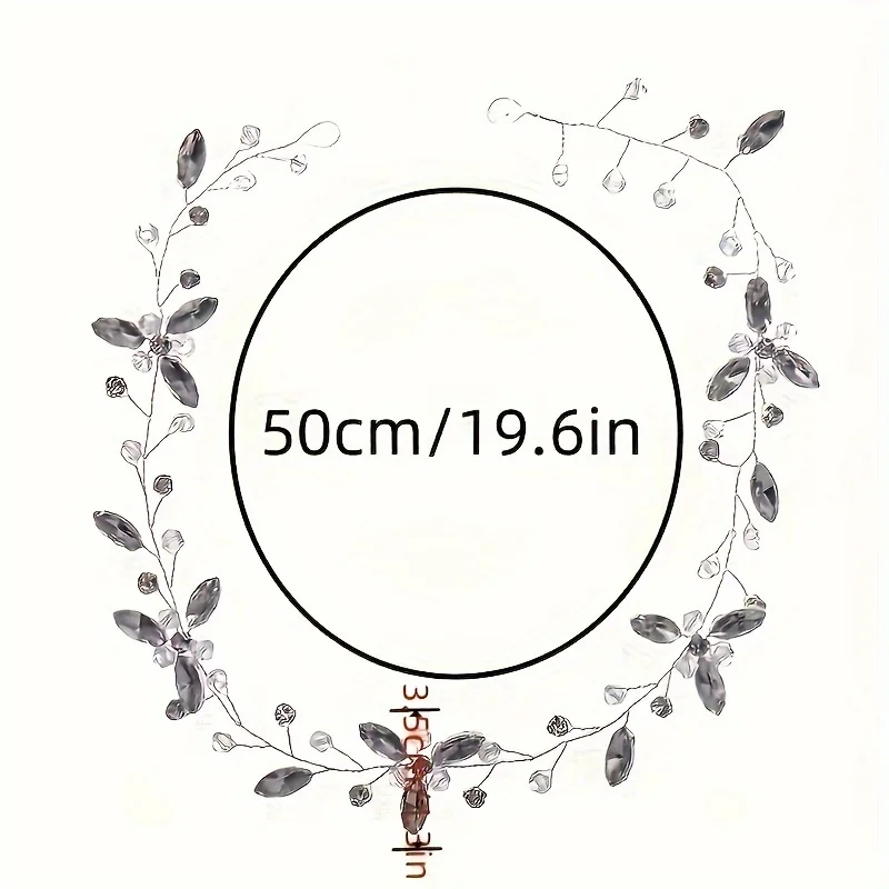 كريستال زهرة ليف هيرباند حجر الراين عقال للنساء حفلة موسيقية الزفاف الزفاف إكسسوارات الشعر مجوهرات الفرقة عقال هدية