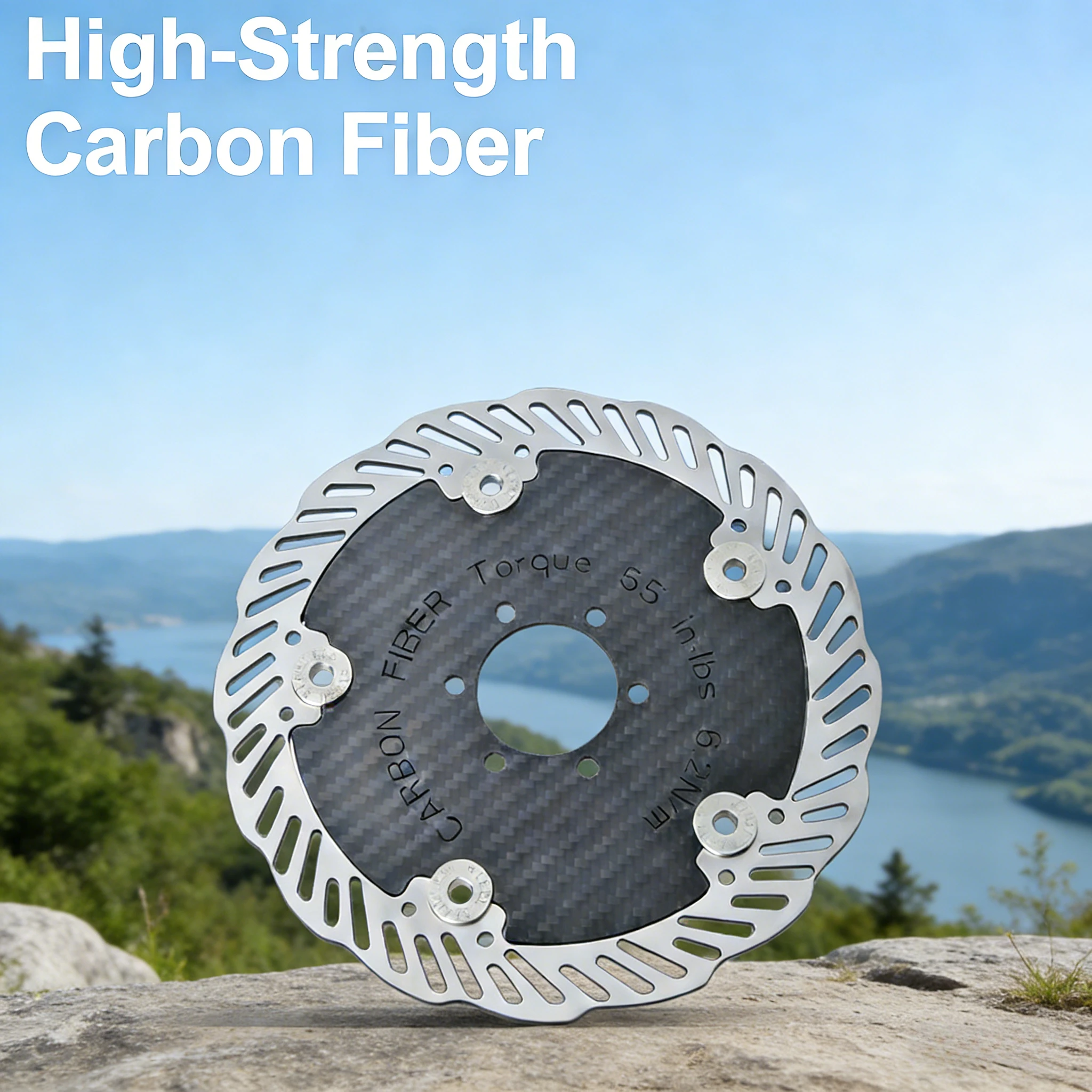 

140/160mm Floating Carbon Fiber Brake Rotor | 6-Bolt & Centerlock for MTB & Road Bike