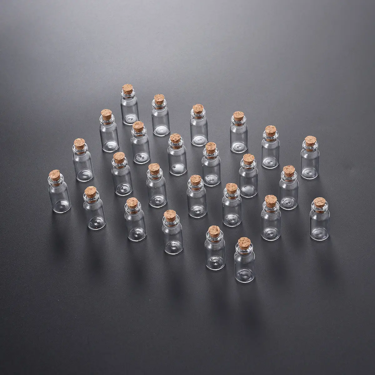 

25 шт. прозрачных стеклянных пробирок 16x35x7 мм с натуральными мягкими пробковыми крышками, универсальные для лабораторий, науки, химии, конфет, путешествий