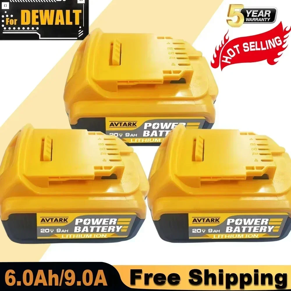 

20V 18V DCB200 12.0Ah Replacement Li-ion Battery for DeWalt DCB205 DCB201 DCB203 Power Tool Battery 20 Volt MAX With Charger