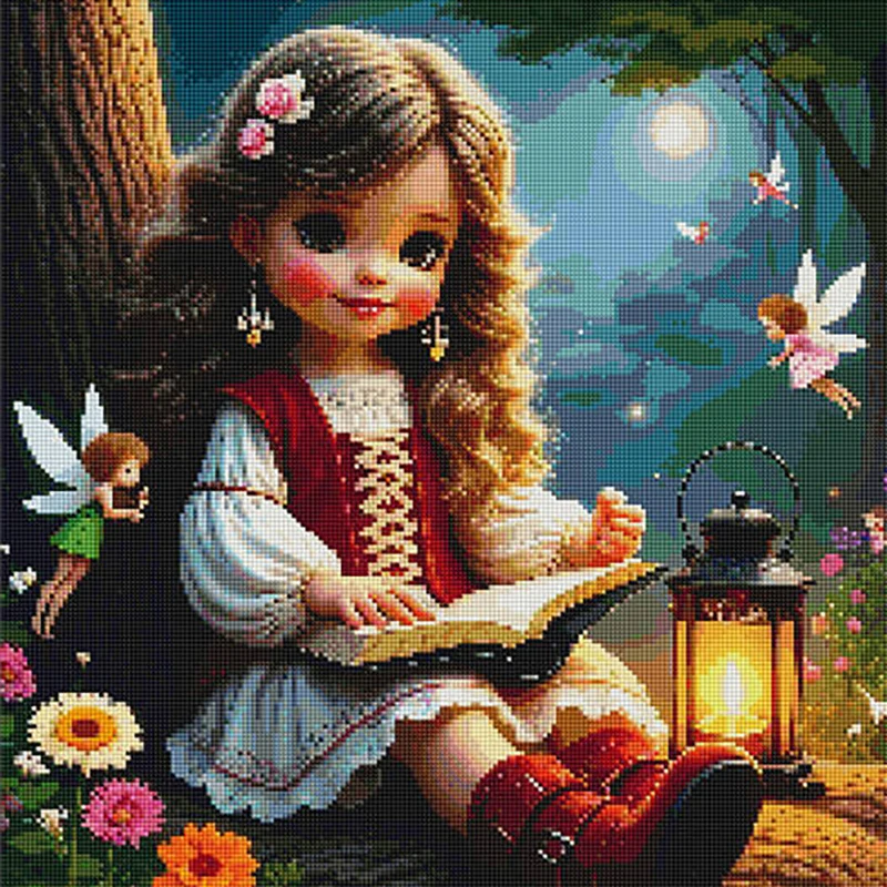 النبي كامل مربع جولة الماس اللوحة فتاة صورة DIY فسيفساء الكرتون جديد وصول التطريز اليدوية هواية #2