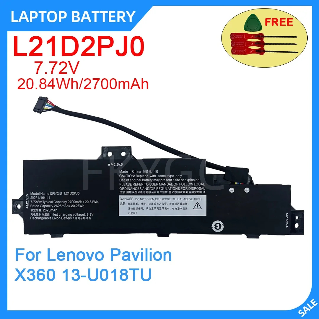 

Новый аккумулятор для ноутбука L21D2PJ0 7,72 В 20,84 Втч 2700 мАч высокого качества для Lenovo Pavilion X360 13-U018TU