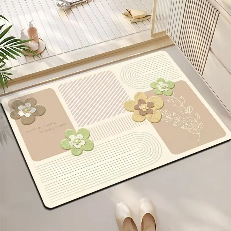Bathroom absorbent diatom mud toilet non-slip doormat floor mat carpet