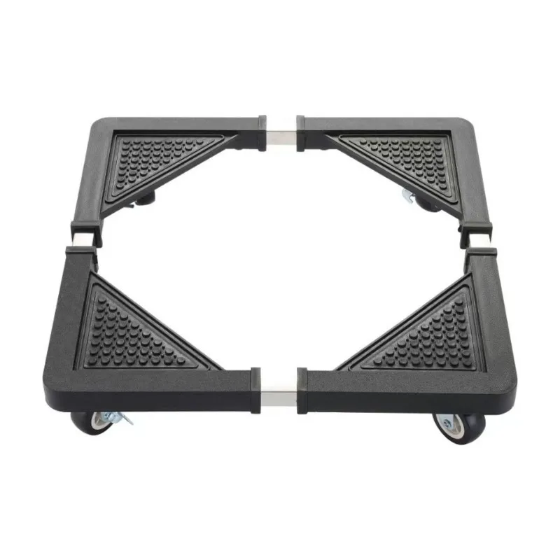 【EASTER DAY】Mini Fridge Stand With 4 Locking Wheels Adjustable 40X40cm-60X60cm Dolly Washing Machine Base