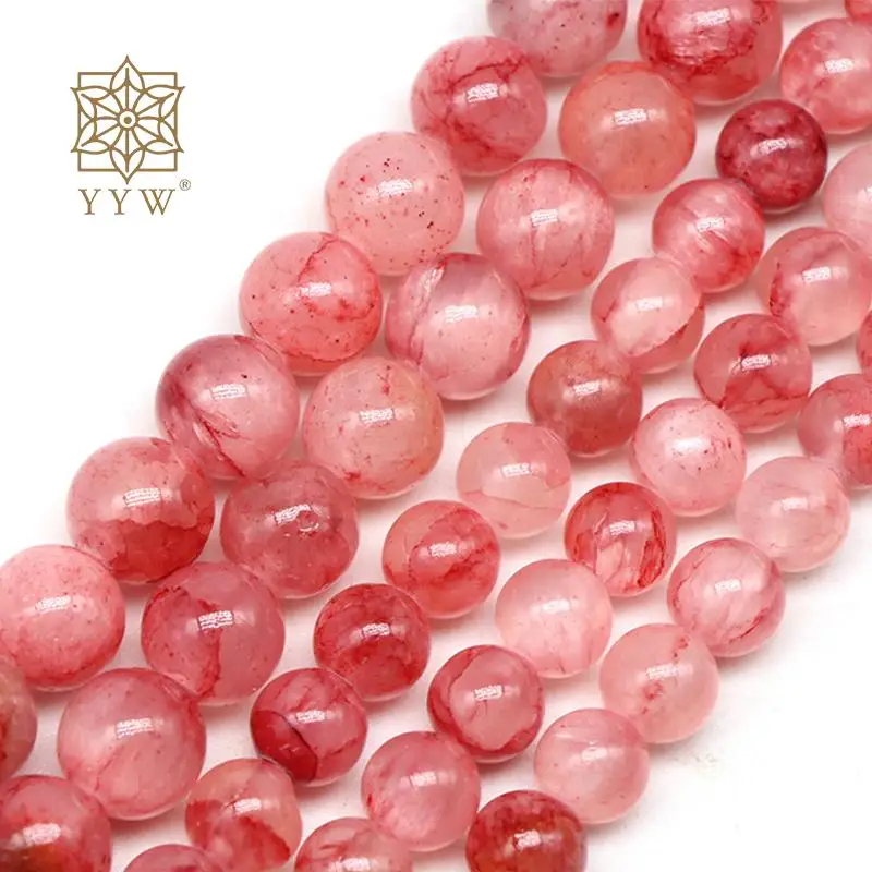 Pink Natural Persian Jade Beads 4/6/8/10/12mm Round Polished Shape Stone Approx 38-40 Cm Strand For Chain Jewelry Diy Making