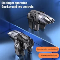 Black Mobile Controller For Gamers Game Controller Convenient Non-slip Mobile Gaming Trigger For Pubg Alloy Key Shooter Portable